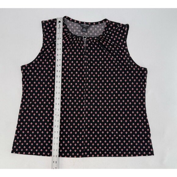 Liz Claiborne Liquid Knit Keyhole Front Blouse Petite XXL Boho Office Workwear - Picture 7 of 8